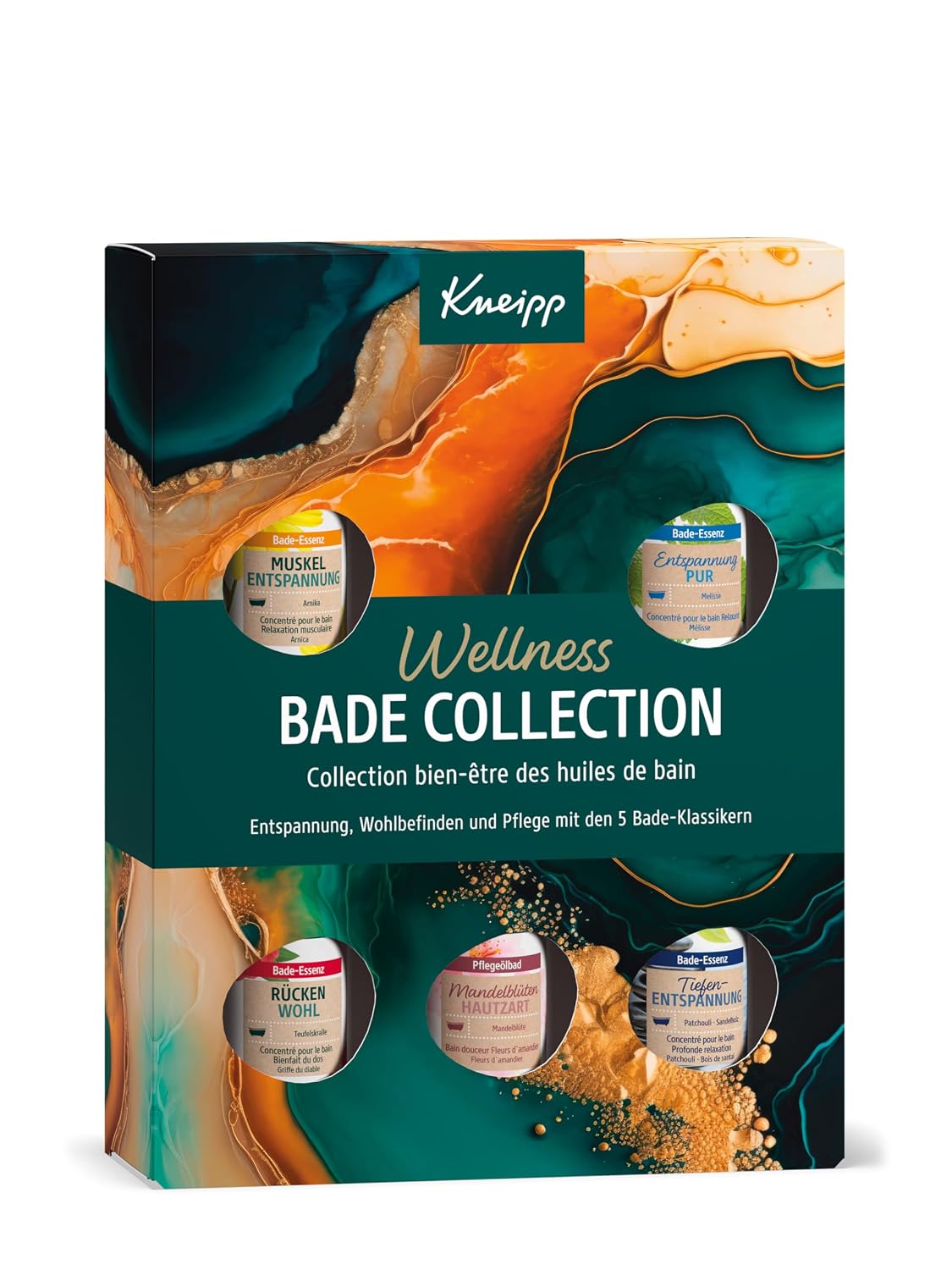 Kneipp Wellness Bath Collection Gift Set with 5 Popular Bath Oils from Kneipp