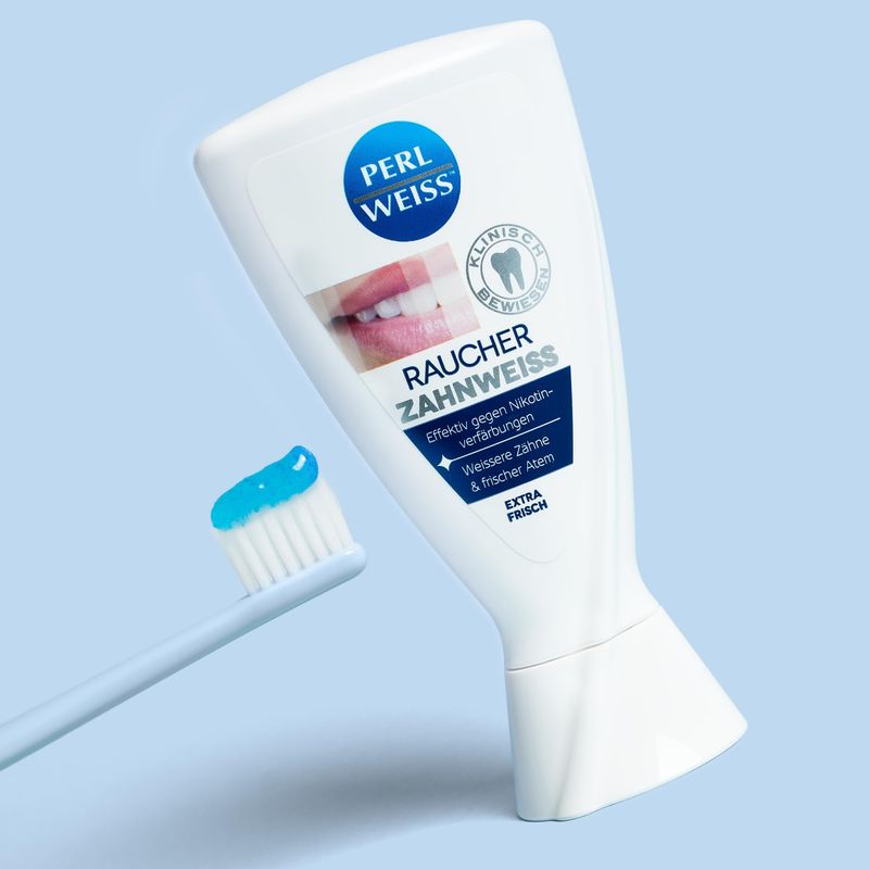 Perlweiss Smoker Teeth Whitening Effectively Removes Discolouration and Smoking Surfaces, Perfect White Formula for Fresh Breath, 50 ml