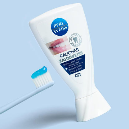 Perlweiss Smoker Teeth Whitening Effectively Removes Discolouration and Smoking Surfaces, Perfect White Formula for Fresh Breath, 50 ml