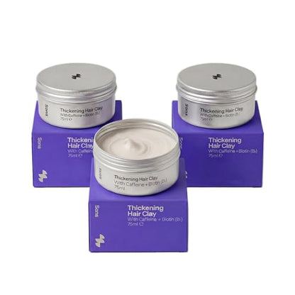 Sons Thickening Hair Clay for Men 75 g, Leave-in Styling Pomade with Caffeine & Biotin, for Hair Loss & Thinning, Promotes Hair Growth & Hair Thickening, Medium Hold, Matte Finish, Citrus Fragrance