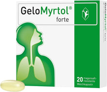 GeloMyrtol Forte: Herbal mucus remover for acute and chronic infections of the upper and lower respiratory tract with cough, runny nose and pressure headache - from 6 years, 20 capsules