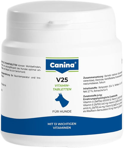 Canina V25 Vitamintabletten, 100g