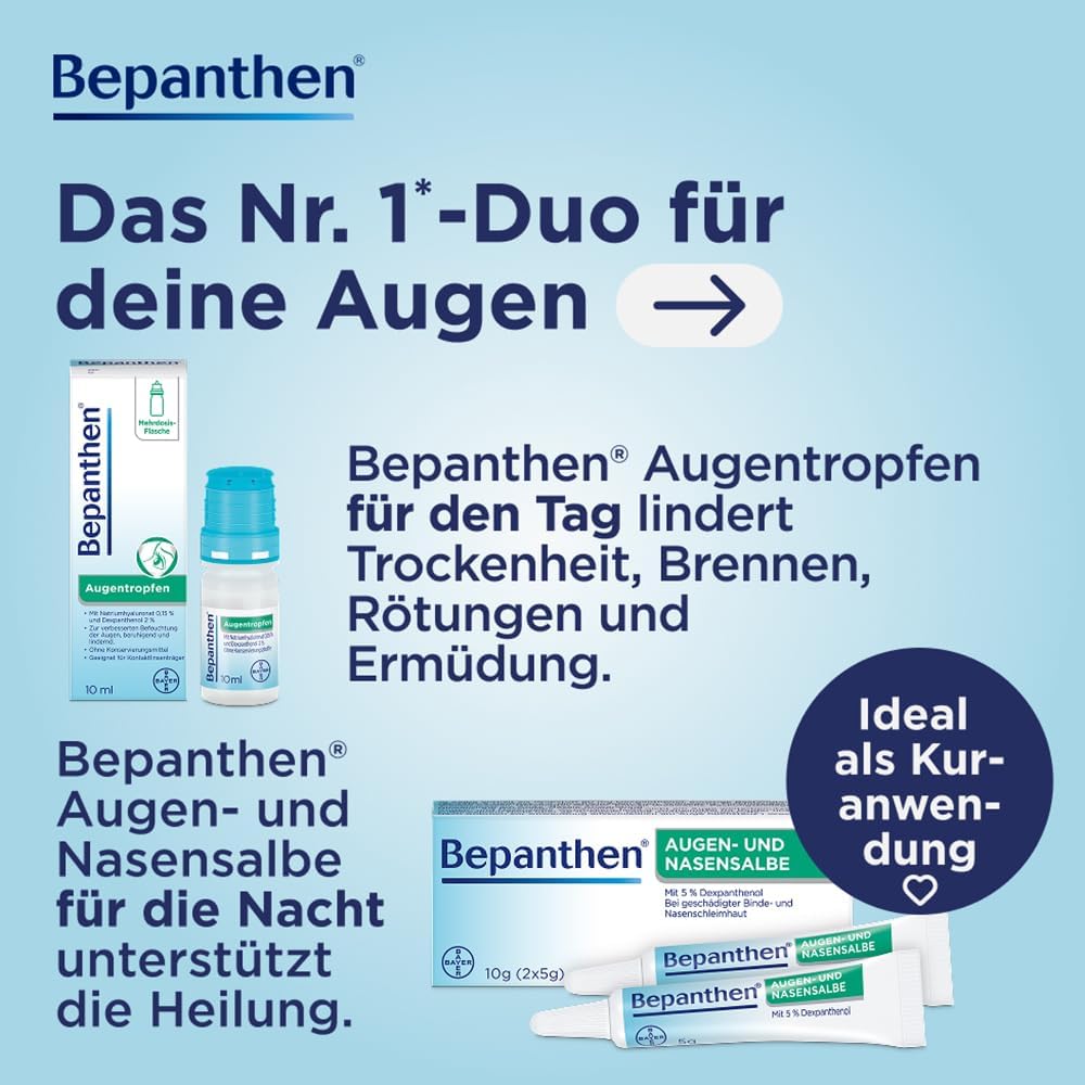 Bepanthen Augen- und Nasensalbe I Die Nr. 1 Augen- und Nasensalbe I 10g