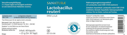 Sanatura Lactobacillus Reuteri 60 Kapseln