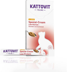 KATTOVIT Special Cream Low Protein Cat Diet Snack to Support Kidney Function for Adult Cats 66 x 15 g Chicken
