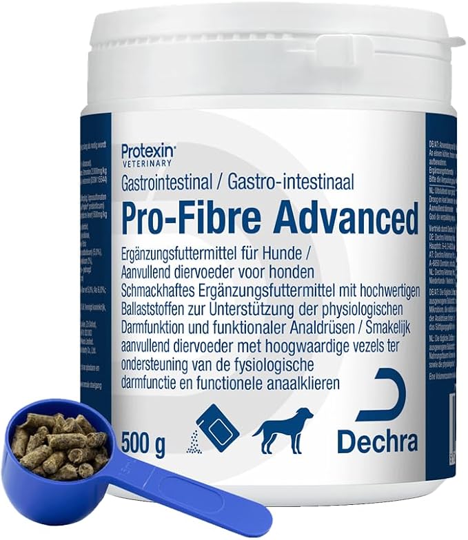 Dechra Protexin Pro-Fibre Advanced | 500 g | Supplementary Feed for Dogs | With Prebiotics, Probiotics & Fibre | To Support Intestinal Flora & Digestion