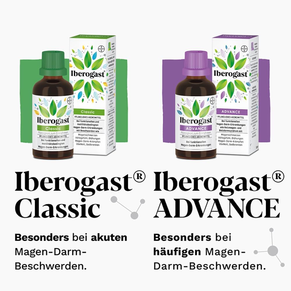 Iberogast ADVANCE | Nr. 1 bei verschiedenen Magen-Darm-Beschwerden: Blähungen, Sodbrennen, Übelkeit, Völlegefühl | regelmäßige Beschwerden | 20ml