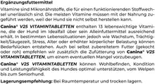 Canina V25 Vitamintabletten, 100g