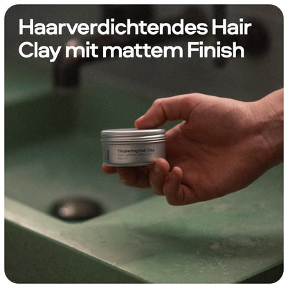 Sons Thickening Hair Clay for Men 75 g, Leave-in Styling Pomade with Caffeine & Biotin, for Hair Loss & Thinning, Promotes Hair Growth & Hair Thickening, Medium Hold, Matte Finish, Citrus Fragrance