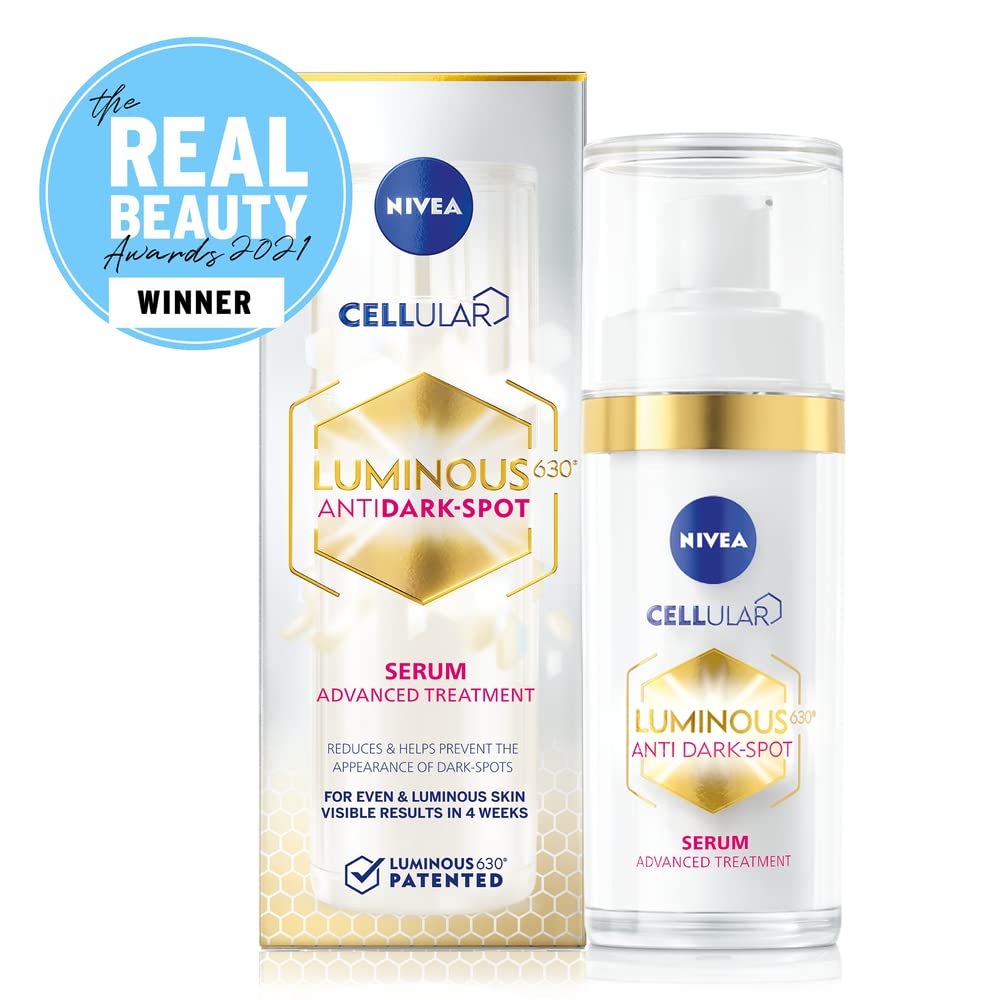 NIVEA Cellular Luminous 630 Anti-Dark Spot Advanced Treatment Serum, 30 ml, Face Serum for Women to Reduce Dark Spot on the Face, Face Serum for Radiant Skin