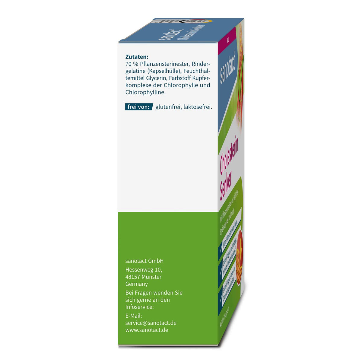 sanotact Cholesterin Senker (45 Weichkapseln) • Cholesterinspiegel natürlich senken • Pflanzensterine zur täglichen Nahrungsergänzung • 1.500mg Pflanzensterine pro Tagesdosis
