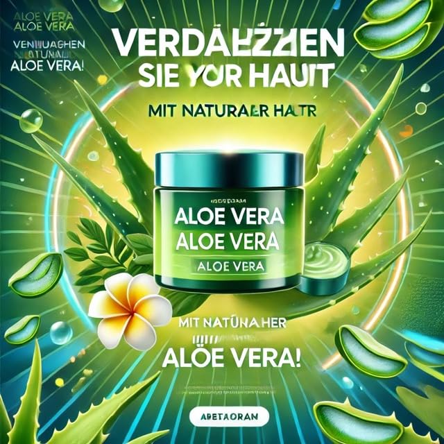 Aloe Vera Body Cream 400 ml - Moisturising Body Cream for Dry Skin - Intensive Care with Aloe Vera