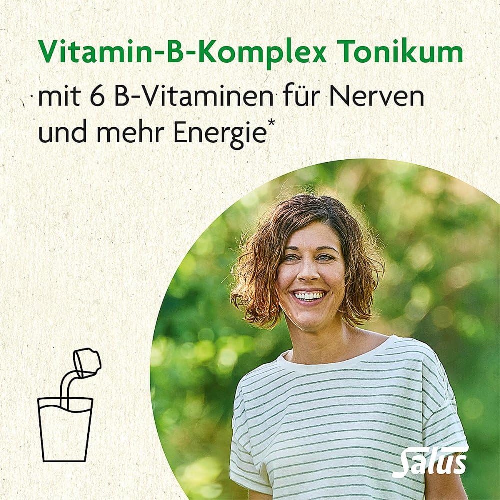 Salus Vitamin B-Komplex Tonikum 250 ml | Fluessiges Nahrungsergaenzungsmittel mit B-Vitaminen fuer Energiestoffwechsel und Nervensystem *, vegan