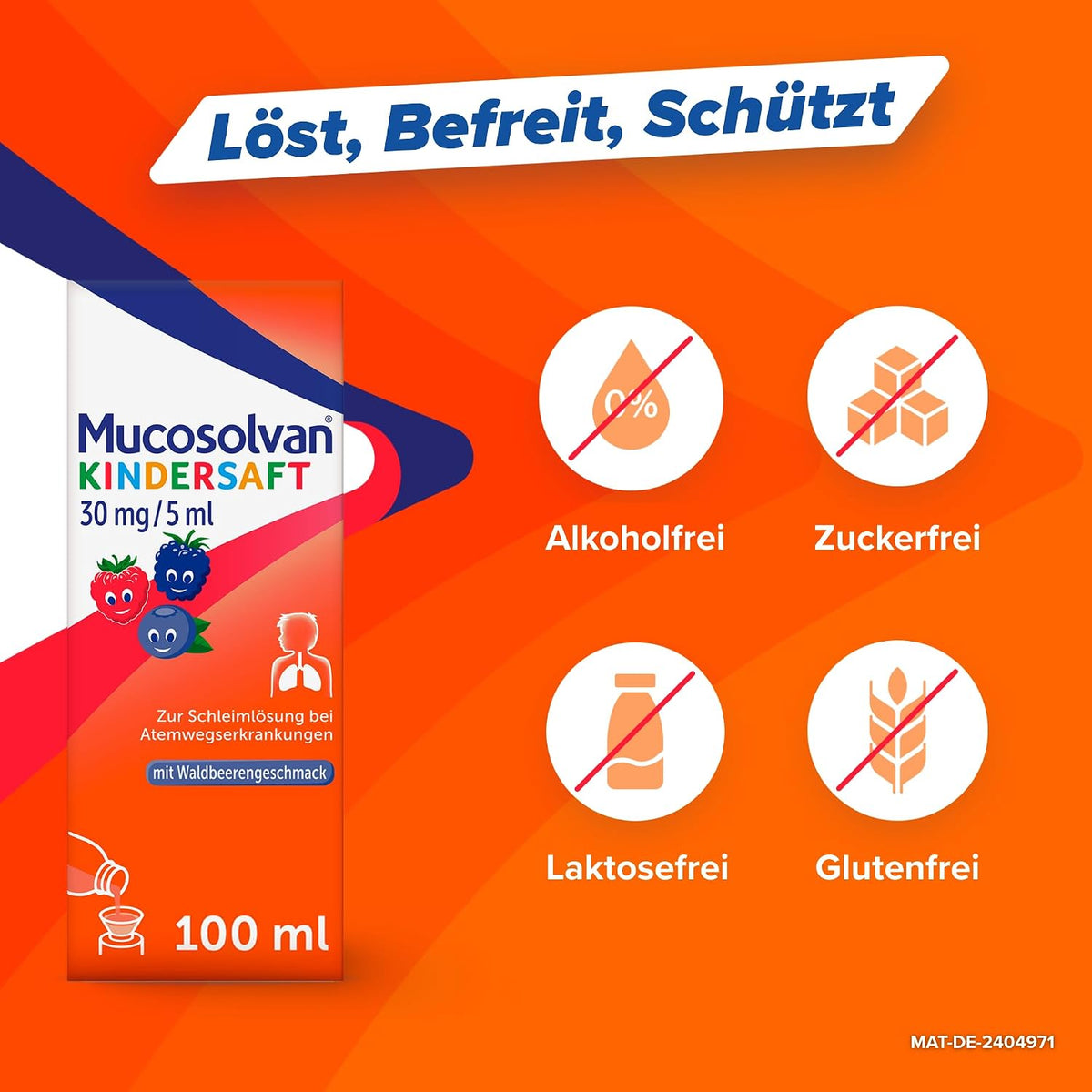 Mucosolvan Kindersaft 100 ml Hustenloeser mit Ambroxol