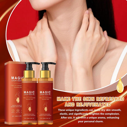 2 Stueck Magic Body Oil, Magic Luxury Body oel, Glow Remedy Oil, Leicht einziehendes Massageoel, Koerperpflegeoel, Reduziert Feine Linien an Wangen/Bauch/Oberschenkeln/Armen