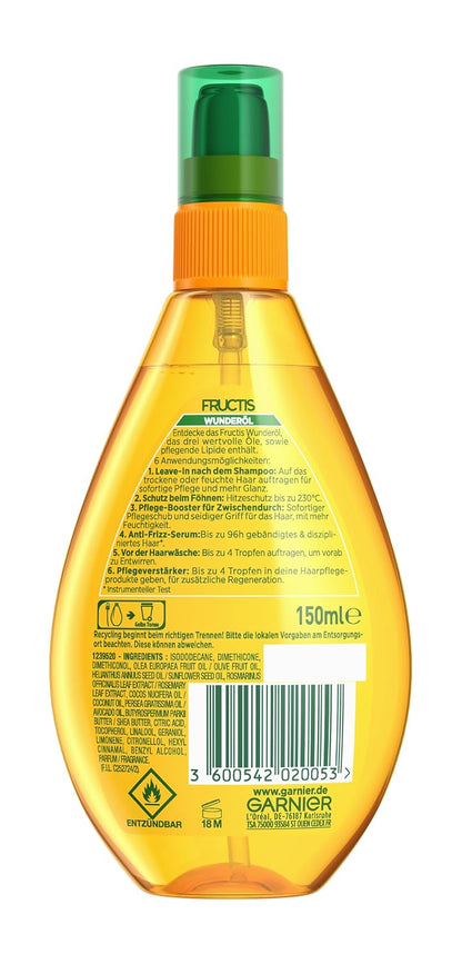 Garnier Fructis Multi- Use Wunderol for Dry Hair, Pack of 1 (1 x 150 ml)