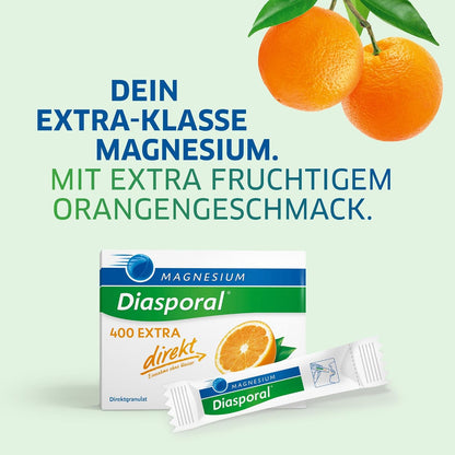 Magnesium-Diasporal 400 EXTRA direkt - 20 direkt Sticks with fruity magnesium powder | The EXTRA CLASS direct granulate with 400 mg magnesium per stick