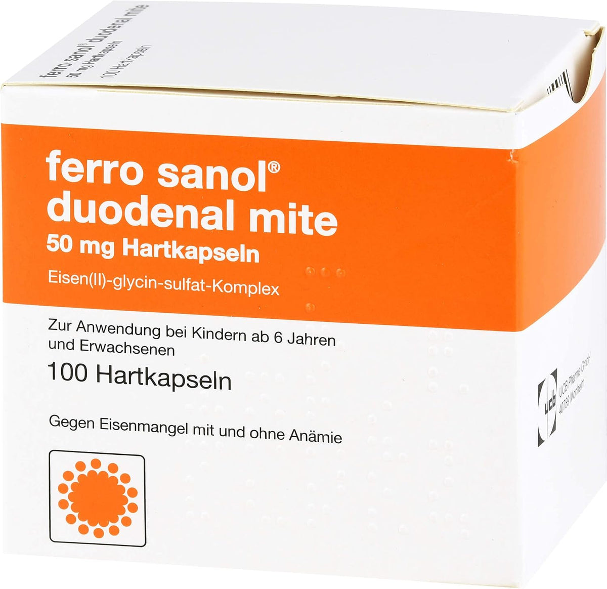 Ferro SANOL Duodenal Mite 50 mg Capsules, Pack of 100