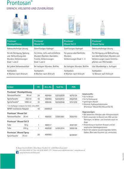 Prontosan Wound Irrigation Solution, 350 ml