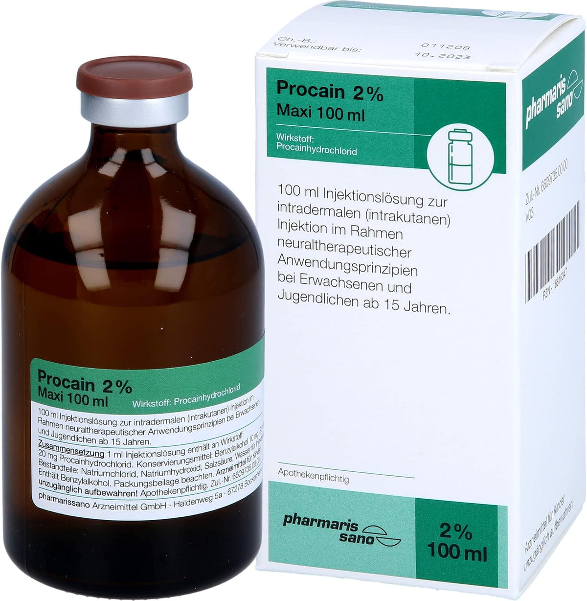 Procain Pharmarissano Injection Bottle 2% 100 ml 100 ml