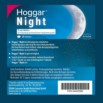 Hoggar Night Schlaftabletten bei akuten Schlafstörungen, 20 Tabletten