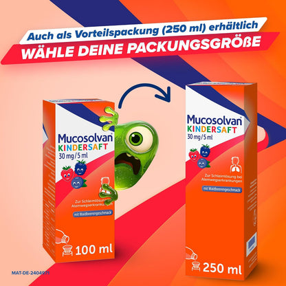 Mucosolvan Kindersaft 100 ml Hustenloeser mit Ambroxol