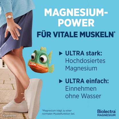 Biolectra Magnesium 400 mg Direct Sticks Zitrone, 60 Stueck, hochdosiert