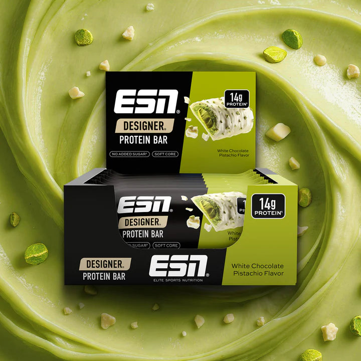ESN Designer Bar Box, 12 Bars, White Chocolate Pistachio