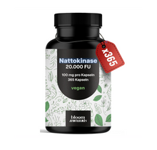 Nattokinase High Dose - 365 Capsules - 20,000 FU per Daily Dose, Vegan & Produced in Germany