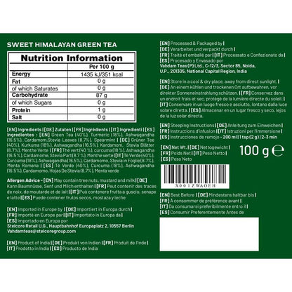 VAHDAM Sweet Himalayan Detox Green Tea, 100 Cups, 200g