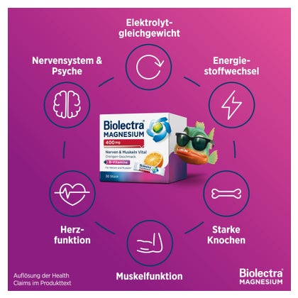 Biolectra Magnesium® 400 mg Nerven & Muskeln vital