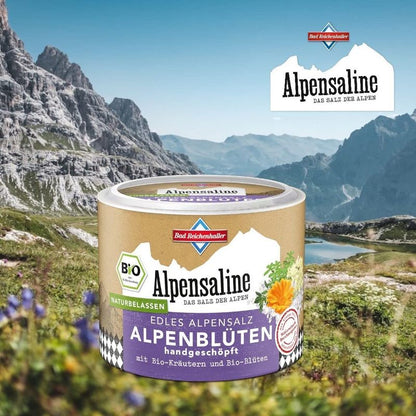Bad Reichenhaller Alpensaline Alpine Salt with Alpine Blossoms 80g Tin