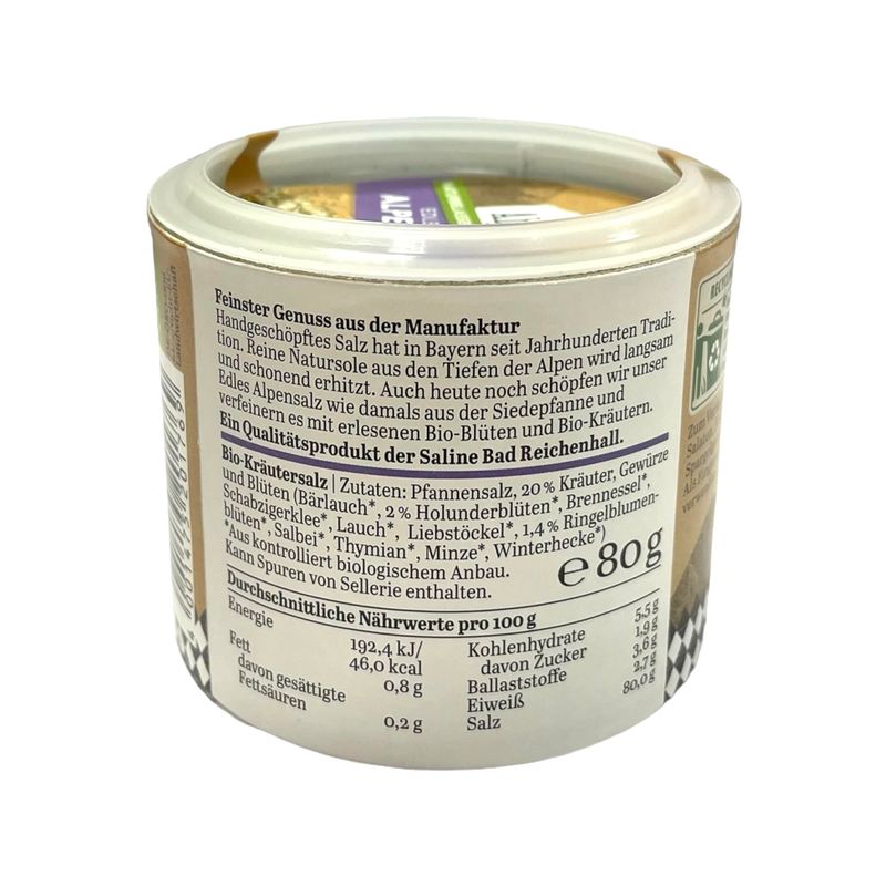Bad Reichenhaller Alpensaline Alpine Salt with Alpine Blossoms 80g Tin
