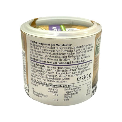 Bad Reichenhaller Alpensaline Alpine Salt with Alpine Blossoms 80g Tin
