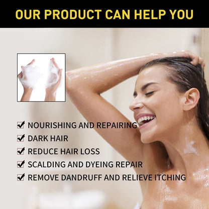 EELHOE Black Hair Dye Shampoo with Polygonum Multiflorum Extract 2pcs