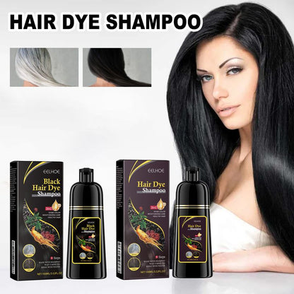 EELHOE Black Hair Dye Shampoo with Polygonum Multiflorum Extract 2pcs