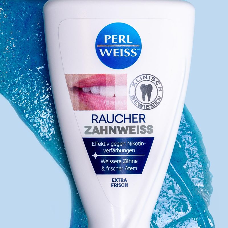 Perlweiss Smoker Teeth Whitening Effectively Removes Discolouration and Smoking Surfaces, Perfect White Formula for Fresh Breath, 50 ml