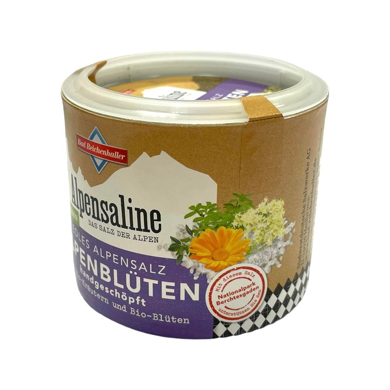 Bad Reichenhaller Alpensaline Alpine Salt with Alpine Blossoms 80g Tin