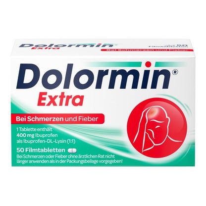 Dolormin Extra 400 mg Ibuprofen 50 Film-Coated Tablets